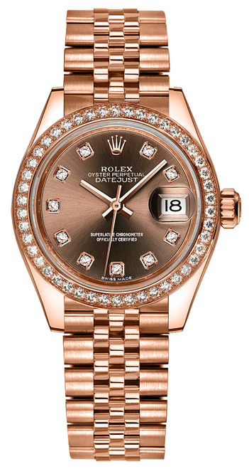 ROLEX Lady-Datejust 28 Jubilee Gold Diamond Watch 279135Rbr Image 1