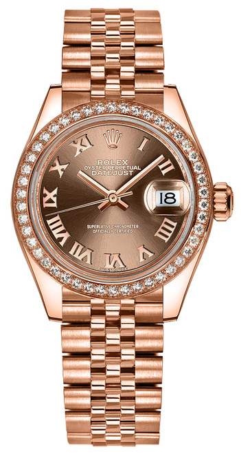 ROLEX Lady-Datejust 28 Roman Numeral Dial Gold Watch 279135Rbr Image 1