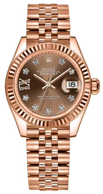 ROLEX Lady-Datejust 28 Chocolate Dial Women'S Watch 279175-0004 Image 1