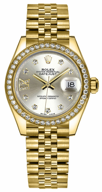 ROLEX Lady-Datejust 28 Diamond 18K Gold Watch 279138Rbr-0002 Image 1