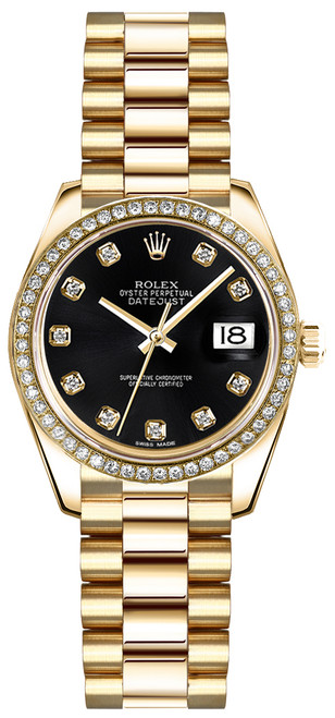 ROLEX Lady-Datejust 26 Yellow Gold President Bracelet Women'S Watch 179138 Image 1