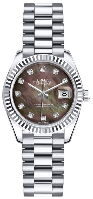 ROLEX Lady-Datejust 26 President Bracelet Diamond Gold Watch 179179 Image 1