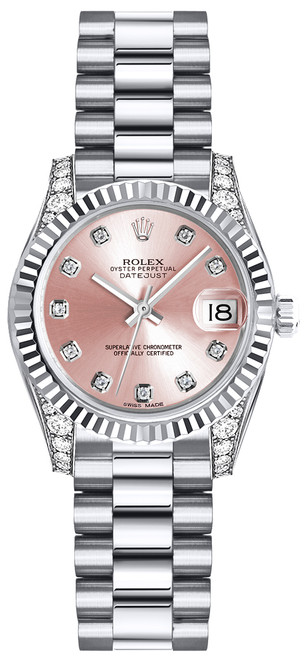 ROLEX Lady-Datejust 26 Pink Diamond Dial Women
S Watch 179239 Image 1