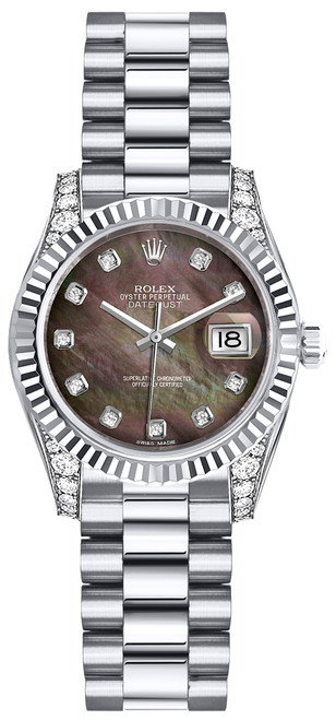 ROLEX Lady-Datejust 26 Solid 18K White Gold Women
S Watch 179239 Image 1