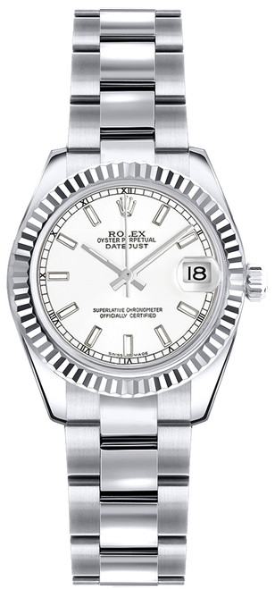 ROLEX Lady-Datejust 26 White Dial Gold Watch 179179 Image 1 ROLEX Lady-Datejust 26 White Dial Gold Watch 179179 Image 1