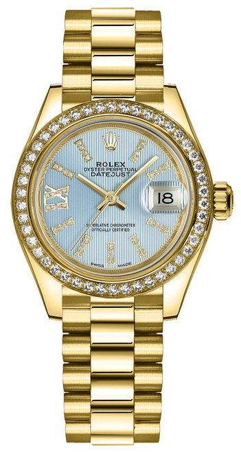 ROLEX Lady-Datejust 28 Solid 18K Gold Diamond Women'S Watch 279138Rbr-0008 Image 1