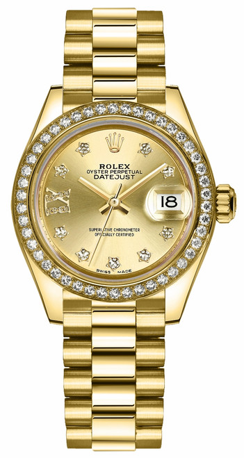 ROLEX Lady-Datejust 28 Solid 18K Gold Watch 279138Rbr-0006 Image 1