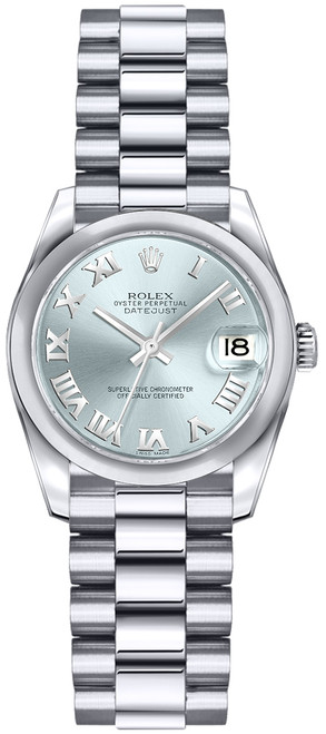 ROLEX Lady-Datejust 26 Ice Blue Dial Watch 179166 Image 1