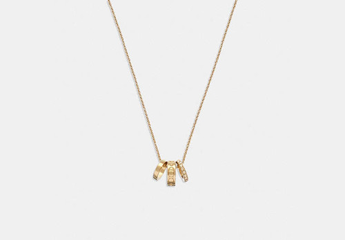 COACH Signature Rondell Necklace GOLD Image 1