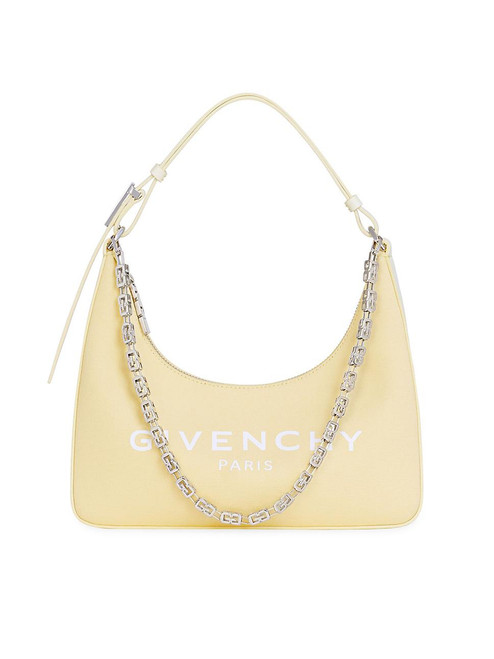 GIVENCHY Small Moon Cut Out Bag In Canvas With Chain PALE YELLOW Image 1