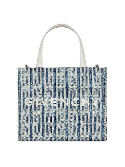GIVENCHY Mini G-Tote Shopping Bag In 4G Bleached Denim DENIM BLUE Image 1
