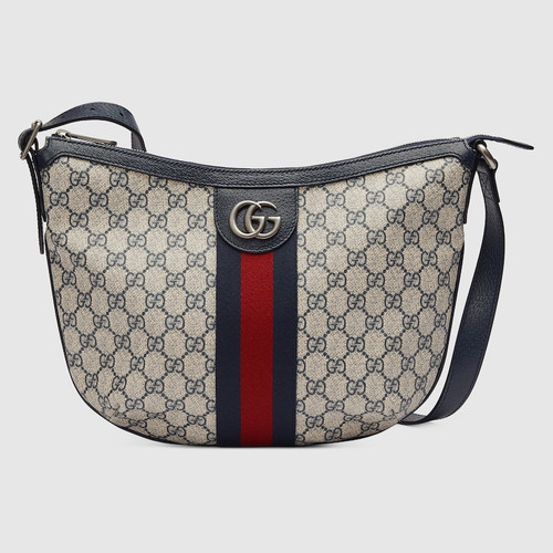 GUCCI Ophidia Small Gg Pattern Shoulder Bag - Blue