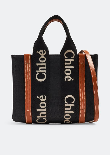 Chloé | Woody raffia black tote bag | Savannahs