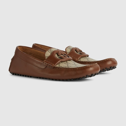 GUCCI Men's Gg Loafers With Intertwined Gg Detail