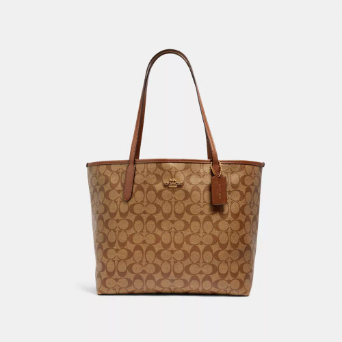 COACH City Tote In Signature Canvas