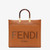 FENDI Sunshine Medium Leather Bag - Brown