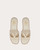 VALENTINO Vlogo Slide Slippers In Open Calfskin - Ivory Antique