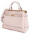 MICHAEL KOR Reed Large Leather Belted Satchel - Powder Blush