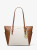 MICHAEL KORS  Charlotte Large Logo Top Zip Tote - Vanilla