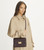 TORY BURCH T Monogram Leather Shoulder Bag - Deep maroon