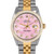 ROLEX 16013 Unisex 36mm Datejust Watch Custom Pink Mother of Pearl Diamond Dial