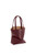 LOEWE Mini Puzzle Fold Tote In Shiny Calfskin - Dark Bordeaux