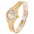 ROLEX President Datejust Yellow Gold Howlite Stone Dial Diamond Ladies Watch 69158 Image 4