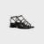 CELINE Clemence Multi Triomphe Sandal In Glazed Calfskin (@Delhi Studio)