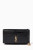 SAINT LAURENT Cassandre Phone Holder with Strap in Shiny Crocodile-embossed Leather - Black