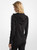 MICHAEL KORS Logo Tape Zip-Up Hoodie BLACK Image 2