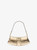 MICHAEL KORS Colby Small Crackled Metallic Leather Convertible Clutch PALE GOLD Image 1