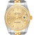 ROLEX Datejust Steel Yellow Gold Champagne Diamond Dial Mens Watch 16233 Image 1