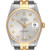 ROLEX Datejust Steel Yellow Gold Silver Diamond Dial Mens Watch 16233 Image 1