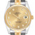 ROLEX Datejust Steel Yellow Gold Champagne Diamond Dial Mens Watch 116233 Image 1