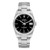 ROLEX Datejust Engine Turned Bezel Black Dial Steel Mens Watch 16220 Image 2