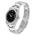ROLEX Datejust Engine Turned Bezel Black Dial Steel Mens Watch 16220 Image 5