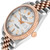 ROLEX Datejust 41 Steel Rose Gold Fluted Motif Dial Watch 126331 Image 5