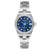 ROLEX Date Blue Dial Engine Turned Bezel Steel Ladies Watch 79190 Image 2