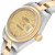 ROLEX Datejust Steel Yellow Gold Champagne Linen Dial Ladies Watch 79163 Image 5