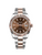 ROLEX Datejust 41mm Two-Tone Everose Gold Fluted Bezel Chocolate Index Dial Oyster - 126331
