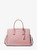 MICHAEL KORS Laila Medium Leather Satchel SMOKEY ROSE Image 1