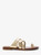 MICHAEL KORS Nora Metallic Pebbled Leather Sandal PALE GOLD Image 2 MICHAEL KORS Nora Metallic Pebbled Leather Sandal PALE GOLD Image 2