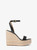 MICHAEL KORS Leighton Leather Wedge Sandal BLACK Image 2 MICHAEL KORS Leighton Leather Wedge Sandal BLACK Image 2