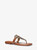 MICHAEL KORS Lena Signature Logo And Leather T-Strap Sandal BROWN/LUGGAGE Image 1 MICHAEL KORS Lena Signature Logo And Leather T-Strap Sandal BROWN/LUGGAGE Image 1
