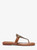 MICHAEL KORS Lena Signature Logo And Leather T-Strap Sandal BROWN/LUGGAGE Image 2 MICHAEL KORS Lena Signature Logo And Leather T-Strap Sandal BROWN/LUGGAGE Image 2