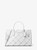 MICHAEL KORS Scarlett Medium Woven Leather Satchel OPTIC WHITE Image 1