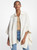MICHAEL KORS Reversible Logo Cotton Blend Zip-Up Poncho BONE Image 1