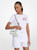 MICHAEL KORS Embellished Logo Cotton T-Shirt WHITE Image 1