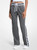 MICHAEL KORS Logo Print Metallic Stretch Knit Track Pants BLACK/SILVER Image 1 MICHAEL KORS Logo Print Metallic Stretch Knit Track Pants BLACK/SILVER Image 1
