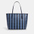 COACH Large City Tote Bag In Signature Canvas With Stripe